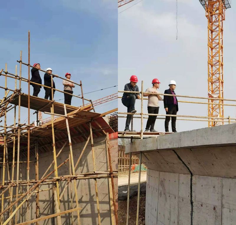 公司領(lǐng)導視(shi)詧永城市第(di)七汚(wu)水處理廠(chang)工程進(jin)度